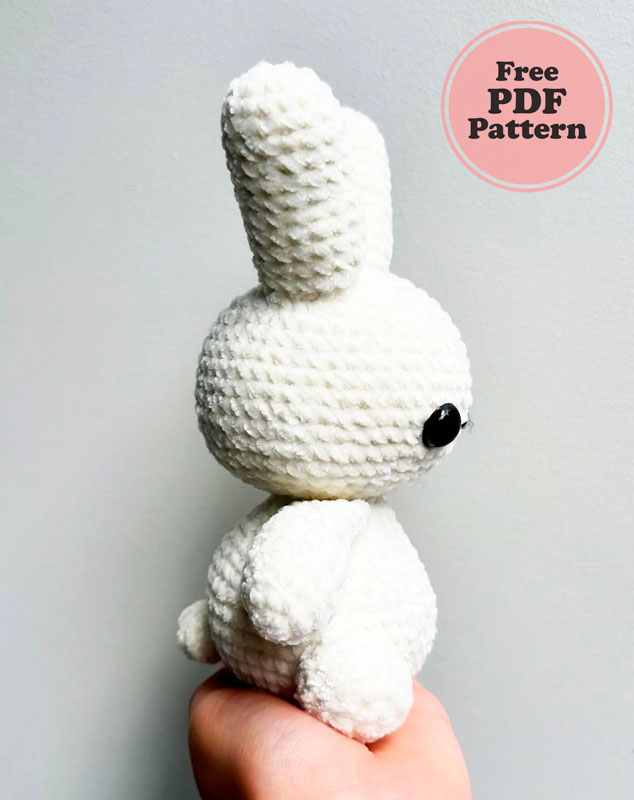 Jumbo White Plush Bunny Amigurumi Free Pattern (3)