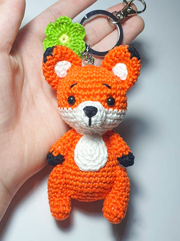 Crochet Fox Keychain Amigurumi Free Pattern