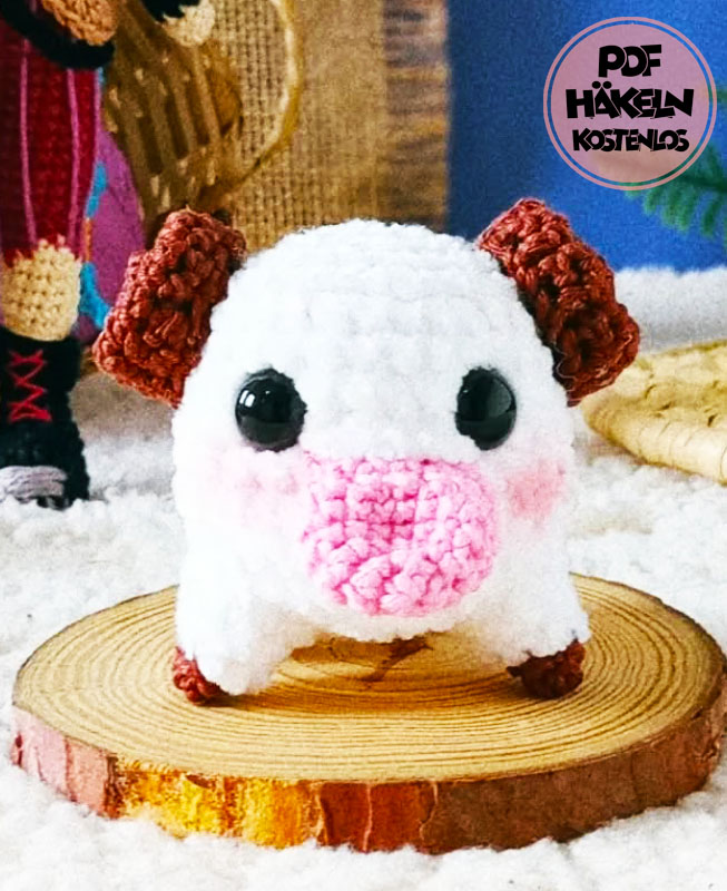 Baby Schwein Poro Häkeln Schlüsselanhänger Anleitung (2)