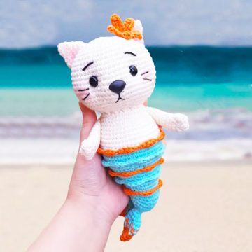 Meerjungfrau Katze Amigurumi Spielzeug PDF Anleitung (1)