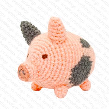 Mini Häkeln Schwein Häkelanleitung Schritt für Schritt (1)